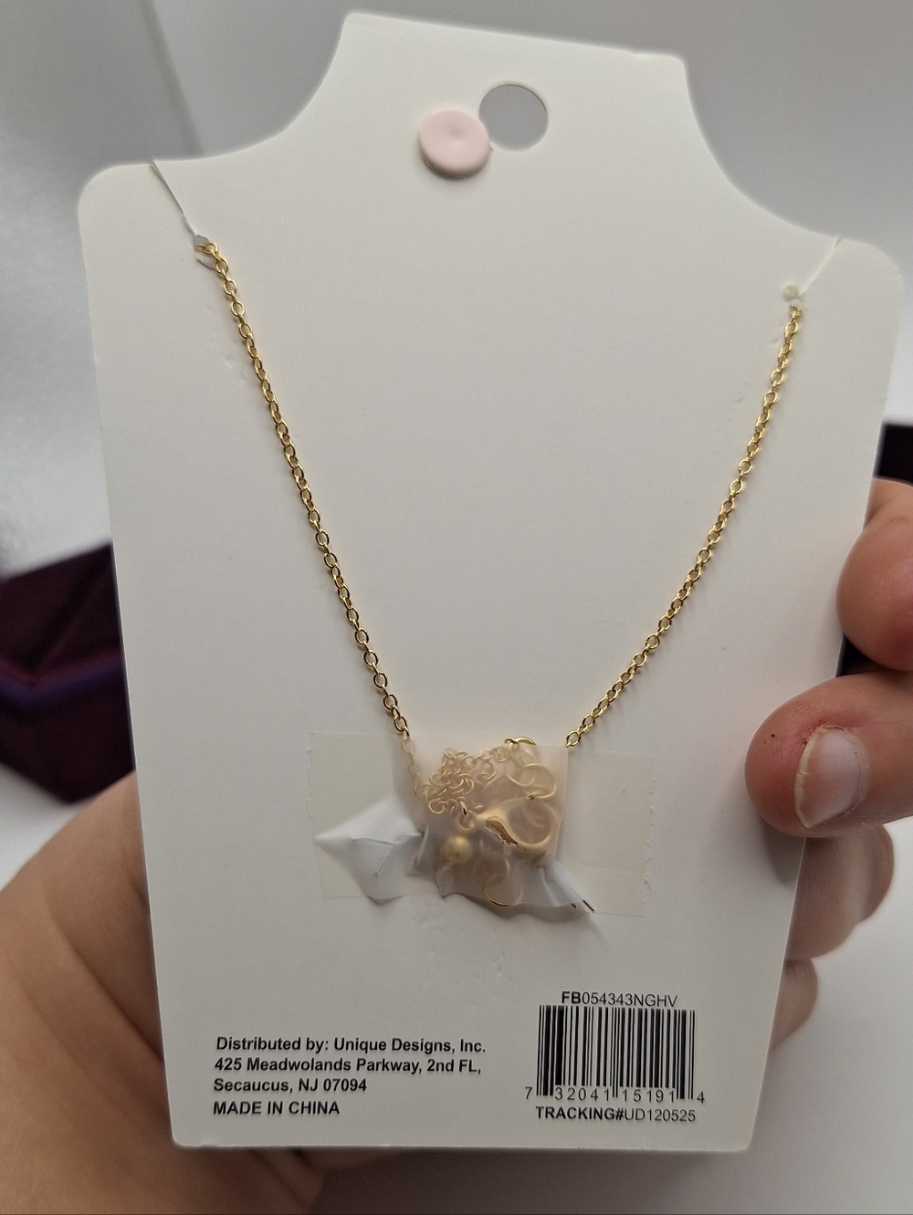 Gold Clover Pendant Necklace White Enamel Dainty Minimal Layering Necklace 18” - Picture 4 of 8